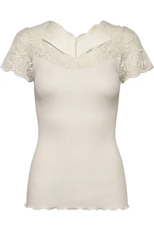 Rosemunde T-shirt prachtige, elastische vintage kantafwerking