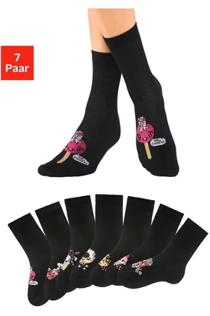 H.I.S Sokken met ingebreide motieven (set, 7 paar)