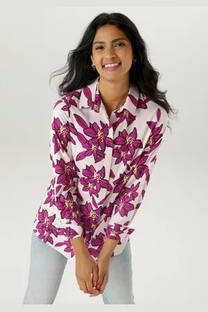 Aniston Overhemdblouse met schilderachtige grote bloemenprint - nieuwe collectie