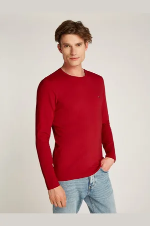 Tommy Hilfiger Shirt met lange mouwen STRETCH SLIM FIT LONG SLEEVE van biologische katoen-stretch
