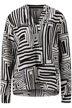 Fynch-Hatton Gedessineerde blouse met labyrintmotief
