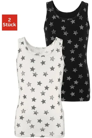 vivance collection Hemd met sterrenprint, tanktop (set, 2 stuks)