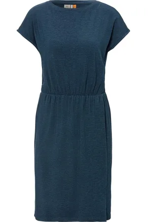 Ragwear Zomerjurk COPR comfortabele elastische taille en rok met wikkelingseffect