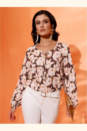 CRÉATION L Gedessineerde blouse