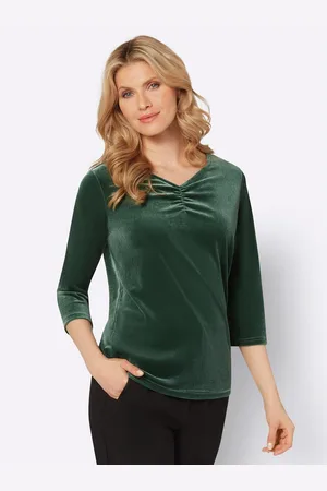 Classic Basics Shirt met 3/4 mouwen Fluwelen shirt (1-delig)
