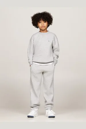 Tommy Hilfiger Shirt met lange mouwen en broek U TIMELESS FLEECE SET Baby’s tot 2 jaar, gemêleerd materiaal (set, 2-delig, 2 stuks)