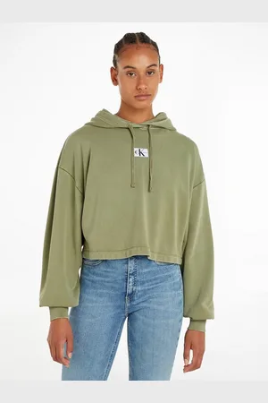 Calvin Klein Hoodie WASHED WOVEN LABEL HOODIE