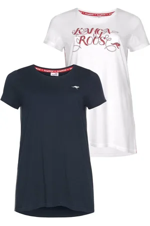 KangaROOS Lang shirt Korte mouw, figuuraccentuerende pasvorm (2-delig, Set van 2)