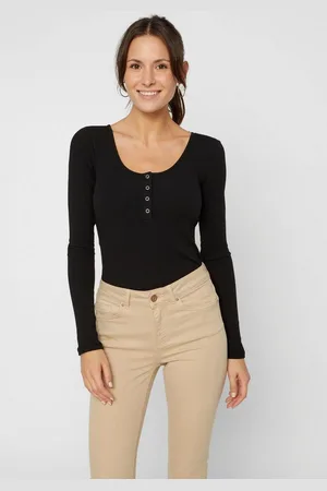 Pieces® Shirt met lange mouwen PCKITTE LS TOP NOOS BC