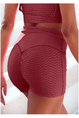Vivance Short met brede tailleband en honingraatlook