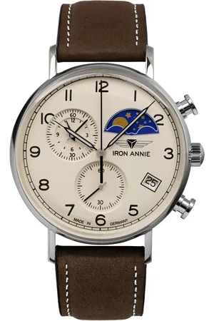 Iron Annie Chronograaf Petrol Quartzhorloge, horloge, herrenuur, Made in Germany, analoog, dag