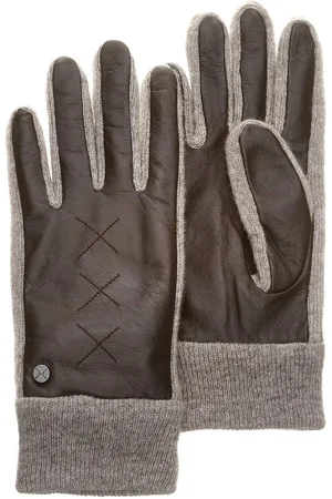 Pearlwood Leren handschoenen Smilla Originele roestvrijstalen klinknagel