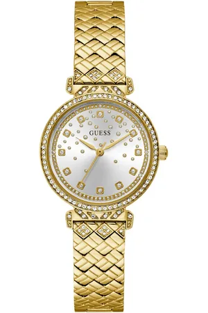 Guess Kwartshorloge ENCHANTMENT Horloge, dameshorloge, kristallen, mineraalglas, stalen band