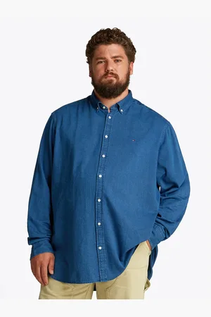 Tommy Hilfiger Jeans overhemd BT-CHAMBRAY SHIRT-B in grote maten, met logostiksel