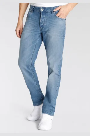 Bruno Banani Straight jeans Dylan rechte pasvorm, used-wassing, lage taille