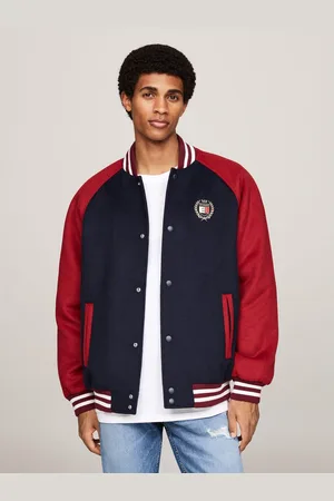 Tommy Hilfiger Bomberjack TJM WOOL BLEND CREST BOMBER Color Block-ontwerp, -wapen-borduursel op de borst