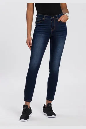 KangaROOS Slim fit jeans CROPPED HIGH WAIST SLIM FIT smalle pasvorm, skinny jeans, trendy used-wassing