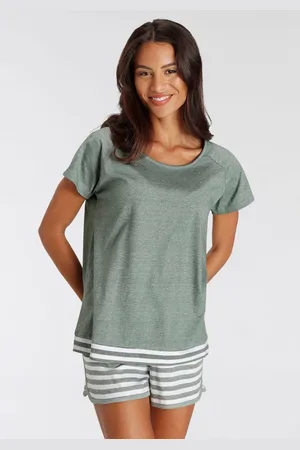 VIVANCE DREAMS Shortama met strepen-details (2-delig)