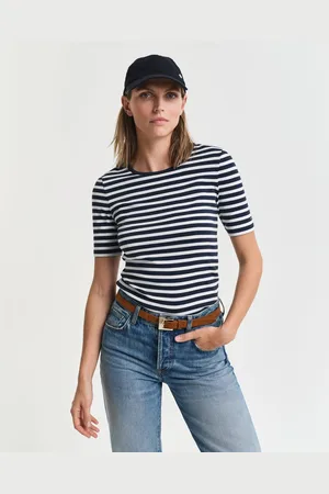 GANT T-shirt SLIM STRIPED 1X1 RIBBED KA T-SHIRT