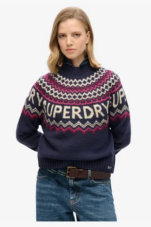 Superdry Gebreide trui FAIRISLE BRANDED JUMPER