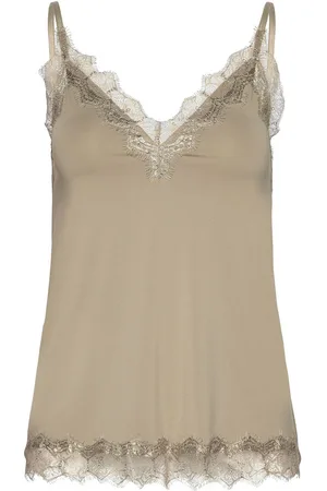 Rosemunde Hemd Billie Strap Top prachtige vintage kanten afwerking aan de halslijn en zoom