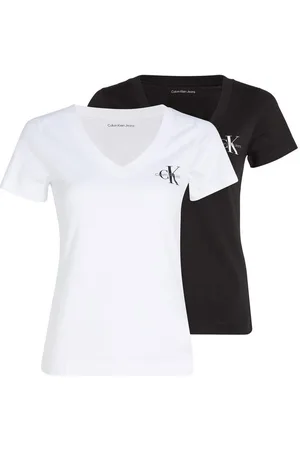 Calvin Klein T-shirt 2-PACK MONOLOGO V-NECK TEE (Set van 2)