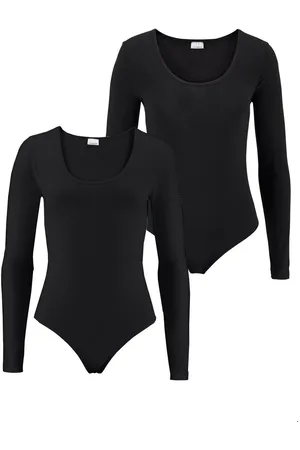 vivance collection Body met lange mouwen elastische katoenkwaliteit (Set van 2)