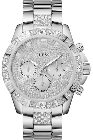 Guess Multifunctioneel horloge Majestic Quartzhorloge, horloge, heren, datum, 12/24-uurs weergave, kristalstenen
