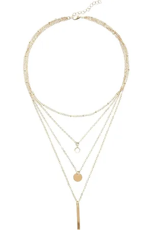 Lascana Ketting met hanger Vierreeks kettingset met hanger, halsketting, halssieraden