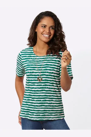 Casual Looks Shirt met korte mouwen Gestreept shirt (1-delig)