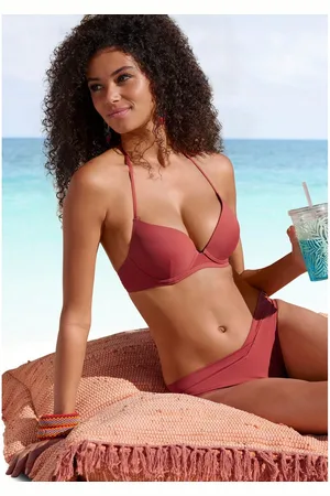 Lascana Push-upbikinitop Shiva in trendy effen kleur