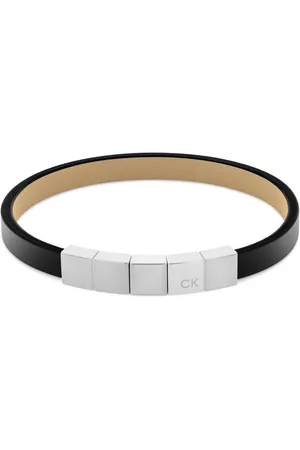 Calvin Klein Leren armband Sieraden roestvrij stalen armband leren armband SQUARES bij hoodie, shirt, jeans, sneakers, jas, underwear