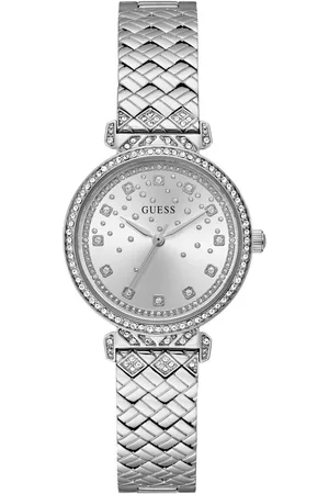 Guess Kwartshorloge ENCHANTMENT Horloge, dameshorloge, kristallen, mineraalglas, stalen band