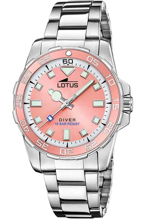 Lotus Kwartshorloge Polshorloge, dameshorloge, roestvrijstalen armband, tot 10 bar waterdicht