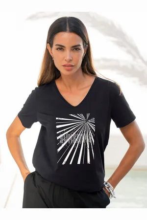 Heine Shirt met V-hals T-shirt (1-delig)