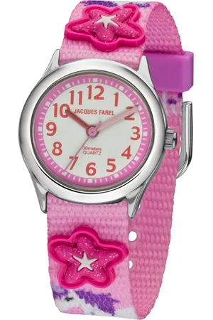 JACQUES FAREL Kwartshorloge Kinderhorloge, HCC 3134 Kinderhorloge, meisjeshorloge, eenhoorn, sterren, ideaal ook als cadeau