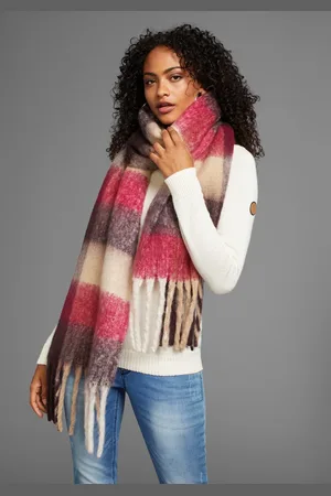 Laura Scott Modieuze sjaal in het trendy ruit-design in maxi-lengte - nieuw