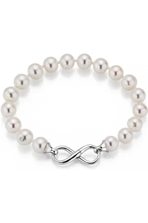 ADRIANA Kralenarmband Bellagio - Infinity/eeuwige band, B5-S, B5-W-7 Made in Germany - met zoetwater- of Tahitiparel