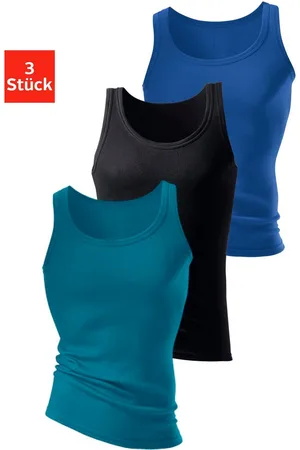 H.I.S Tanktop Fijnrib zonder zijnaden (set, 3-delig)