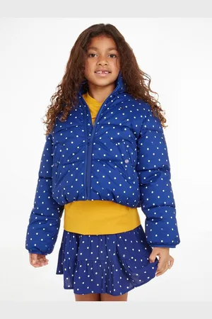 Tommy Hilfiger Winterjack ALLOVER PRINTED PUFFER JACKET Kinderen Kids Junior MiniMe, met allover stippenpatroon