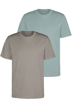 KangaROOS T-shirt Vrijetijdsshirt met korte mouwen, ronde hals van 100% katoen (Set van 2)