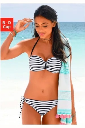Venice Beach Bandeau-bikinitop Summer met aangerimpeld midden