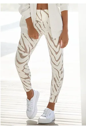 Lascana Legging -Loungebroek met zebramotief en brede band, loungewear