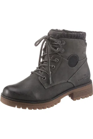 TOM TAILOR Hoge veterschoenen met tricotkraag