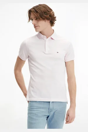 Tommy Hilfiger Poloshirt 1985 SLIM POLO Merkborduurwerk, van katoen-piqué