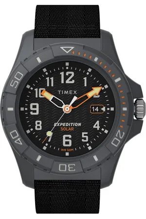 Timex Solarhorloge FREEDIVE Horloge, herenhorloge, datum, lichtgevende wijzers, mineraalglas, analoog