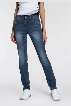 KangaROOS Relax fit jeans RELAX-FIT HIGH WAIST enkelvrije snit, omrolbare broekspijpen