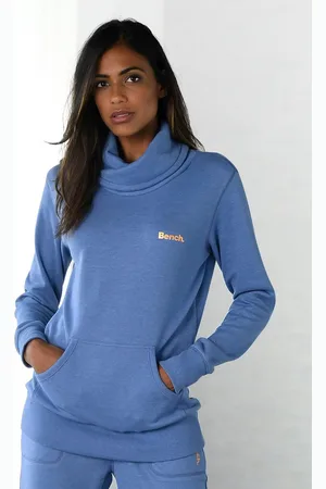 Bench Lang sweatshirt met staande kraag in laagjeslook en kangoeroezak, loungewear