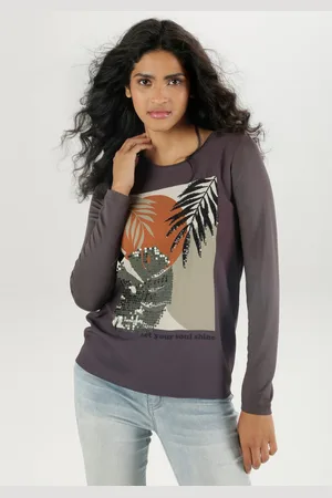 Aniston Shirtblouse met glanzende pailletten