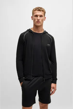 HUGO BOSS Capuchonsweatvest Mix&Match Jacket H met -borduursel op de borst